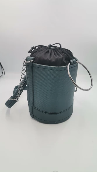 Monalisa Home Patlı Kadın Silindir Siyah Çanta - Resim 3