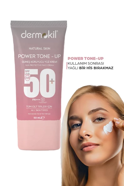 Dermokil Power Tone-Up Güneş Koruyucu Yüz Kremi 50+Spf - 2