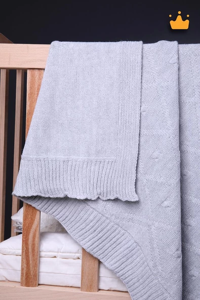 Babyhola 90x100cm Triko Kız Erkek Bebek Battaniye Tv Battaniyesi 13784 - 4