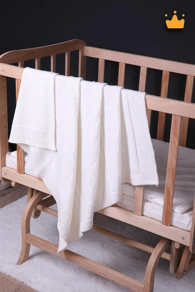 Babyhola 90x100cm Triko Kız Erkek Bebek Battaniye Tv Battaniyesi 13784 - 5