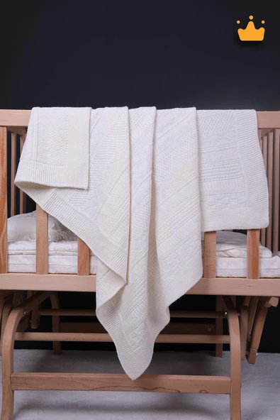 Babyhola 90x100cm Triko Kız Erkek Bebek Battaniye Tv Battaniyesi 13786 - 3