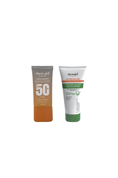 Dermokil Leke Karşıtı Güneş Koruyucu Yüz Kremi 50 Spf 50 ml + Serinletici ve Rahatlatıcı Jel