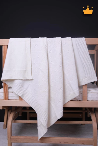 Babyhola 90x100cm Triko Kız Erkek Bebek Battaniye Tv Battaniyesi 13784 - 2