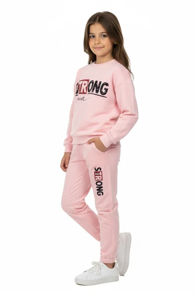 Strong Motif Kız Çocuk Eşofman MNK0625 - 24