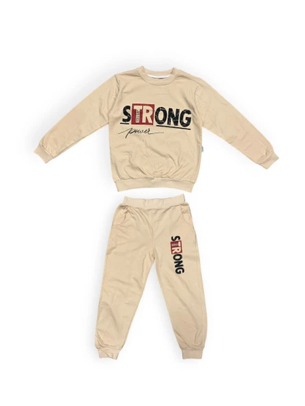 Strong Motif Kız Çocuk Eşofman MNK0625