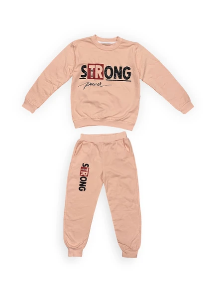 Strong Motif Kız Çocuk Eşofman MNK0625 - 9