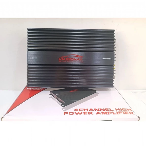 AUDIOMAX MX535 4 KANAL 3000 ARAÇ SES SİSTEM AMFİSİ - 3