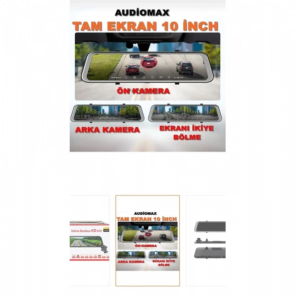 AUDİOMAX MX 710R FULL HD KAYITLI AYNA KAMERA ÖN-ARKA KAMERA - 7