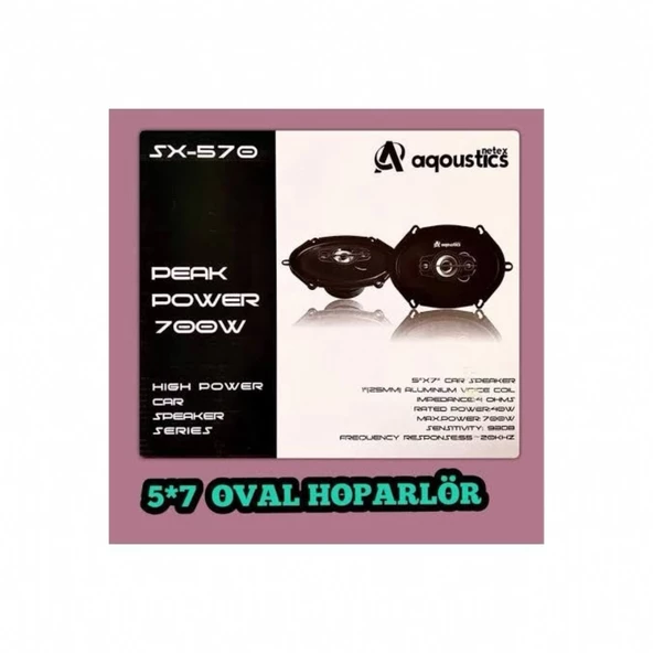 NETEX AQUSTİC AQOUSTİC SX-570 5X7 OVAL HOPARLÖR - 4