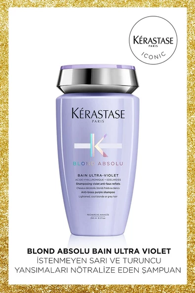 Kerastase Blond Absolu Bain Ultra-violet Istenmeyen Sarı&turuncu Yansımaları Nötralize Eden Şampuan 250 ml