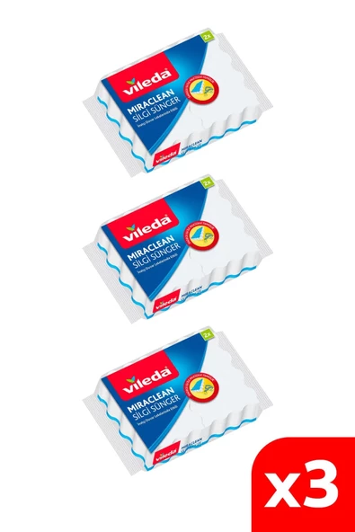 Vileda Miraclean Silgi Bulaşık Süngeri 2 Lli x 3 Adet