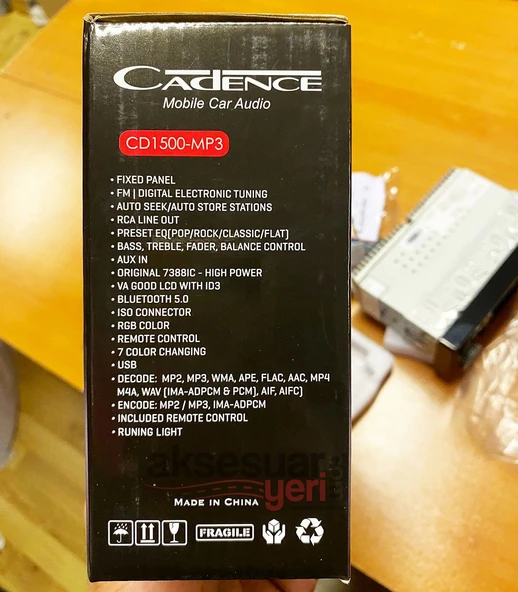 Cadence Oto Teyp Bluetoothlu Çift Usbli 60X4 Watt Aux Çıkışlı Sese Duyarlı Rgbli - 5