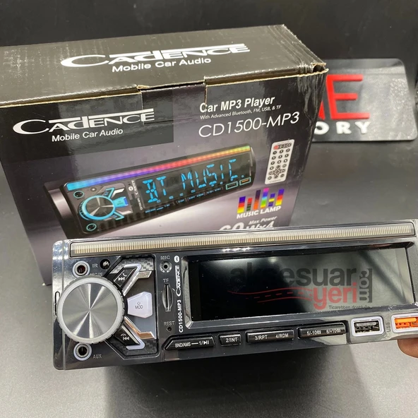 Cadence Oto Teyp Bluetoothlu Çift Usbli 60X4 Watt Aux Çıkışlı Sese Duyarlı Rgbli - 1