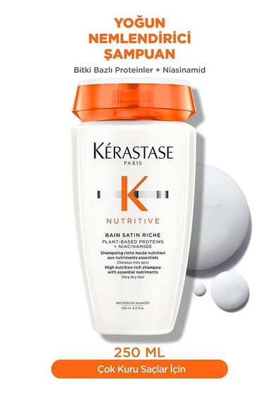 Kerastase Nutritive Bain Satin Riche Yoğun Nemlendirici Şampuan 250 ml ürün görseli 1