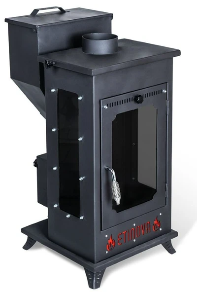 Pelet Sobası 3 Tarafı Camlı Şömine Tipi Modeli F002 - 2