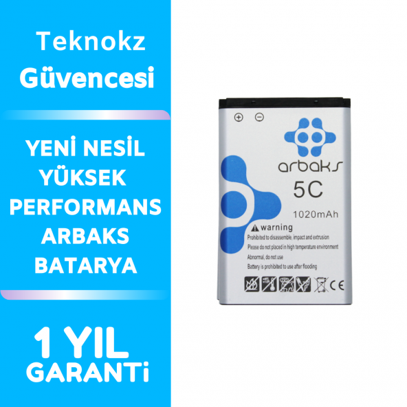 Nokia BL-5C Batarya 6230/1200/1110 Orjinal Arbaks Batarya
