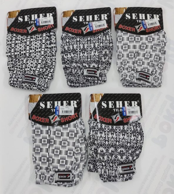 Poky Erkek 5li Desenli Penye Pamuklu Boxer - 2