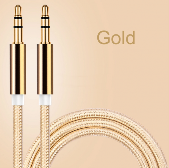 Oto Araç Oto Aux Örgü Kablo 3,5mm Ses Aktarım Audio Teyp Kablo - 2