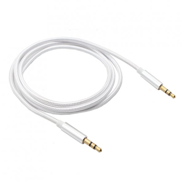 Oto Araç Oto Aux Örgü Kablo 3,5mm Ses Aktarım Audio Teyp Kablo - 4