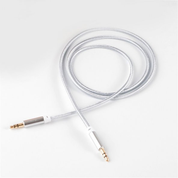 Oto Araç Oto Aux Örgü Kablo 3,5mm Ses Aktarım Audio Teyp Kablo - 7