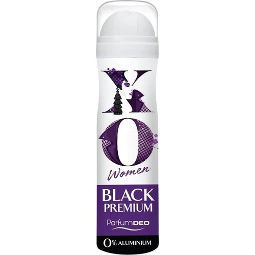 XO Deodorant 150ML Women-Kadın Black Premium (6 Lı Set) - 4
