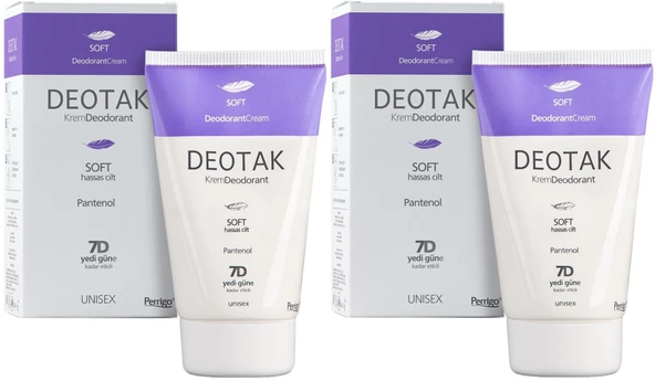 Deotak Krem Deodorant Unisex 35ML Soft (Hassas Cilt) (2 Li Set)