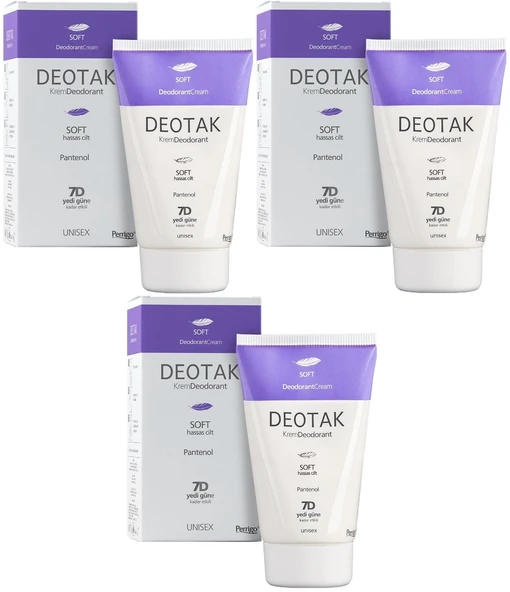 Deotak Krem Deodorant Unisex 35ML Soft (Hassas Cilt) (3 Lü Set) ürün görseli