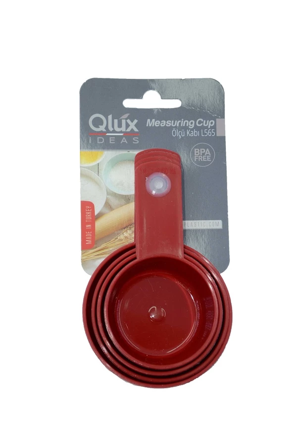 Lüx Ölçü Kabı 4 Lü Kırmızı