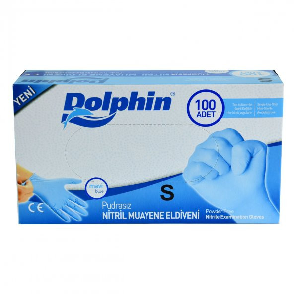 Pudrasız Mavi Nitril Eldiven Küçük Boy (S) 100 Lü Paket - 4