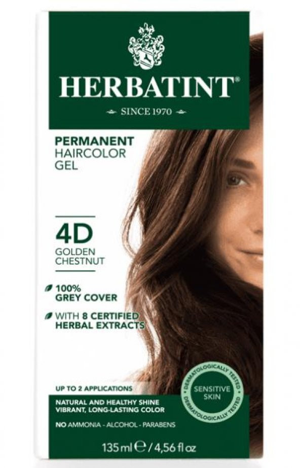 Herbatint 4D Golden Chestnut Hair Color | Altın Kestane Saç Boyası - 1