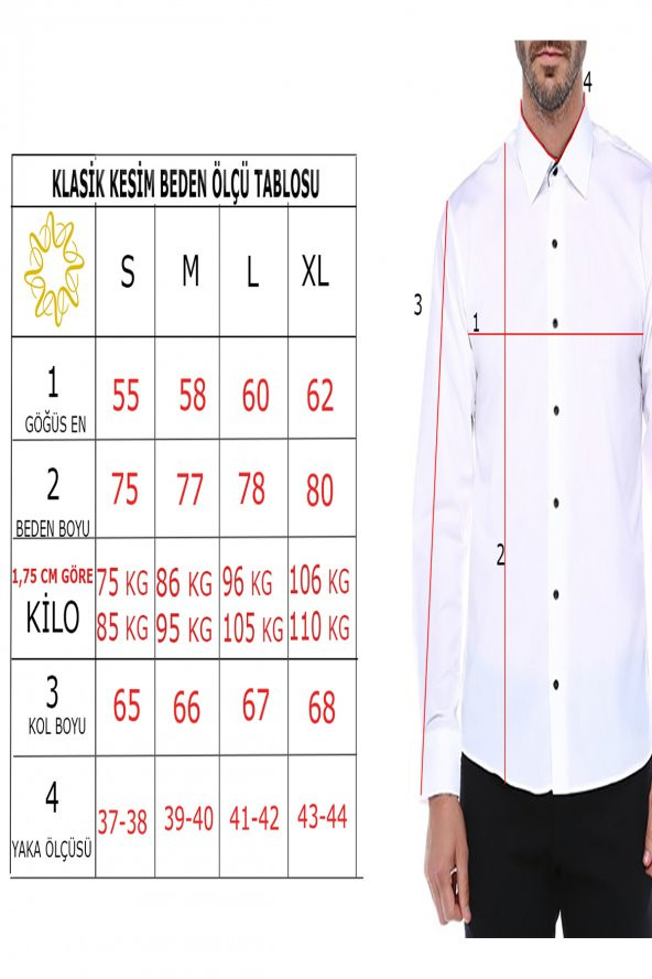 Erkek Klasik Kesim Tek Cepli Uzun Kollu Beyaz Erkek Gömlek - 4