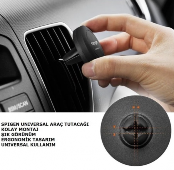 Spigen Araç Tutacağı Manyetik Evrensel (Tüm Cihazlarla Uyumlu Araç Tutucu) A200 - 3