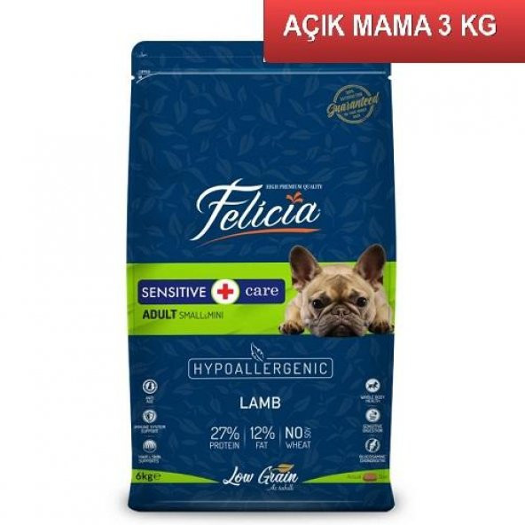 Felicia Kuzulu Küçük Irk Yetişkin Köpek Maması 3 kg AÇIK - 1