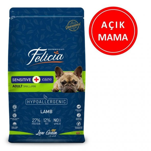 Felicia Kuzulu Küçük Irk Yetişkin Köpek Maması 1 kg AÇIK