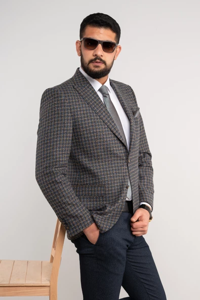 APARTRO EKOSE KLASİK KESİM ERKEK TEK CEKET - 7