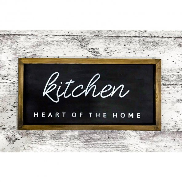 Kitchen Heart Of The Home Dekoratif Ahşap Tablo 50x25 - 2