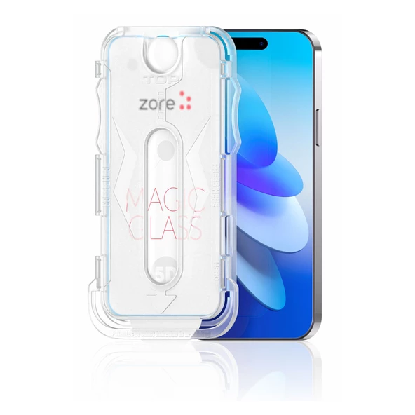 iPhone 13 Pro Max Kolay Uygulama Aparatlı 5D Magic Glass Cam Ekran Koruyucu ürün görseli 1