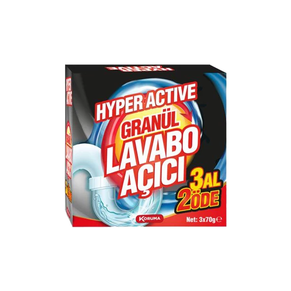 Hyper Active Lavabo Açıcı 70 G 3 Al 2 Öde x 3 Adet - 3