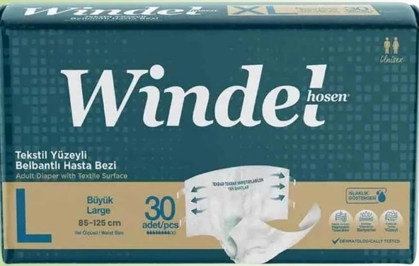 Windel belbantli hasta bezi 60 adet  large