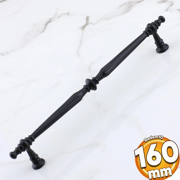Muse Siyah Metal Kulp 160 mm -16 cm Mobilya Çekmece Mutfak Dolabı Dolap Kulpları Kulbu Kulpu Siyah