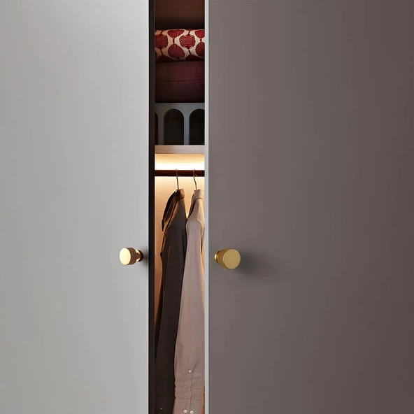 Taç Çizgili Düğme Metal Kulp Gold Altın Çekmece Mobilya Mutfak Dolabı Dolap Kulpu Kulbu Kulpları - Resim 5