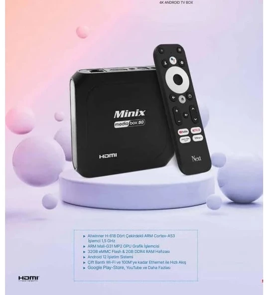 Next Minix MediaBox 5G 32 GB 4K Android TV Box - 3