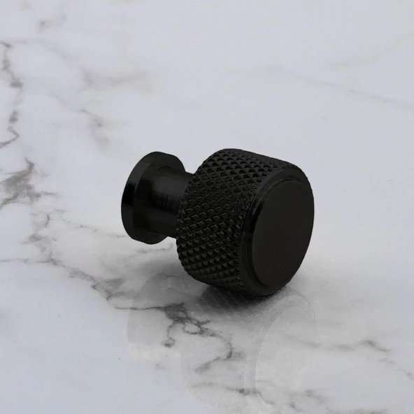 Taç Küçük Düğme Metal Kulp Siyah Çekmece Mobilya Mutfak Dolabı Dolap Kulpu Kulbu Kulpları - 6