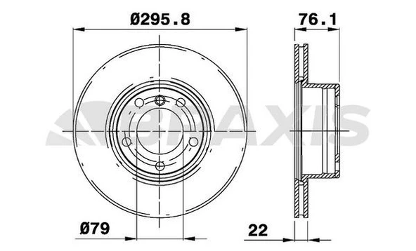 Braxis FREN DISKI ON BMW E39 96>03 - Resim 2