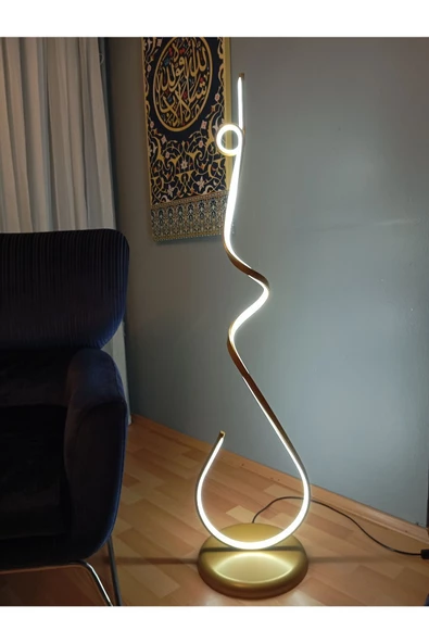 Gold / Home / 120 cm / Lambader / Alüminyum Gövde / 3 Renk Işık / 3 Yıl Garanti - 6