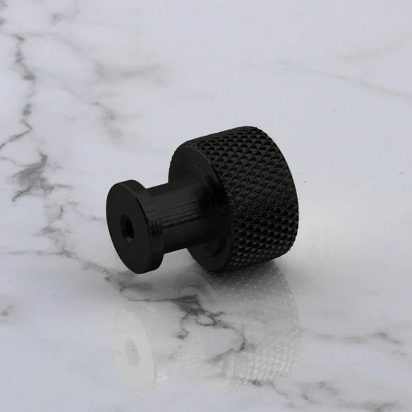 Taç Küçük Düğme Metal Kulp Siyah Çekmece Mobilya Mutfak Dolabı Dolap Kulpu Kulbu Kulpları - 4