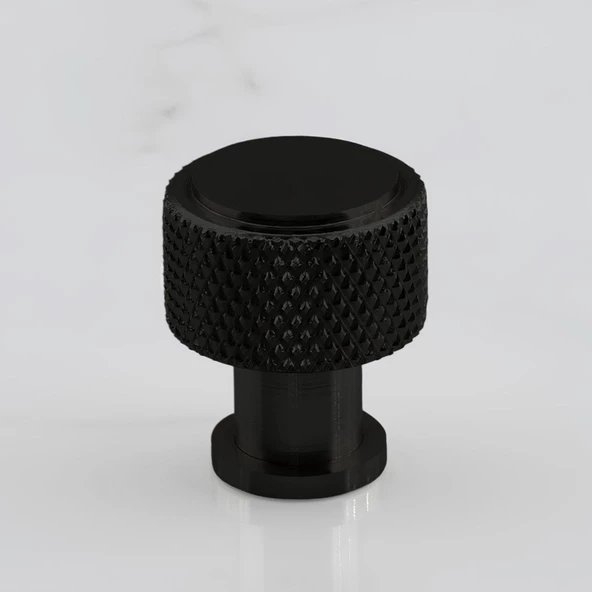 Taç Küçük Düğme Metal Kulp Siyah Çekmece Mobilya Mutfak Dolabı Dolap Kulpu Kulbu Kulpları - 7