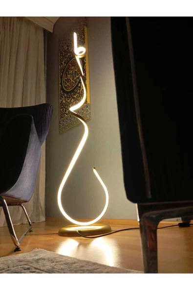 Gold / Home / 120 cm / Lambader / Alüminyum Gövde / 3 Renk Işık / 3 Yıl Garanti - 3