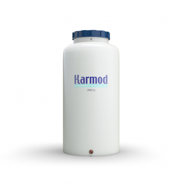 200 Litre Polietilen Dikey Su Deposu - Beyaz