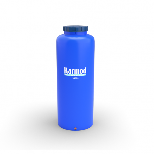 300 Litre Polietilen Dikey Su Deposu - Mavi - 3